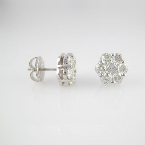 14K Ladies Diamond Earrings